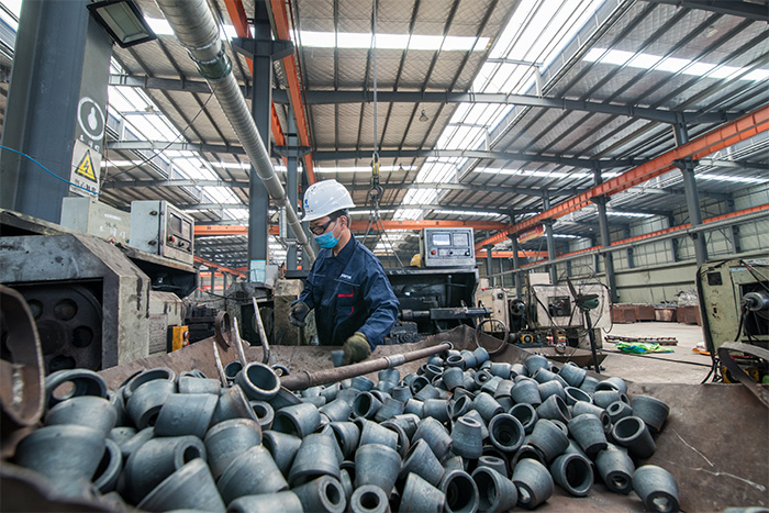 中卫网架配件-锥头加工车间